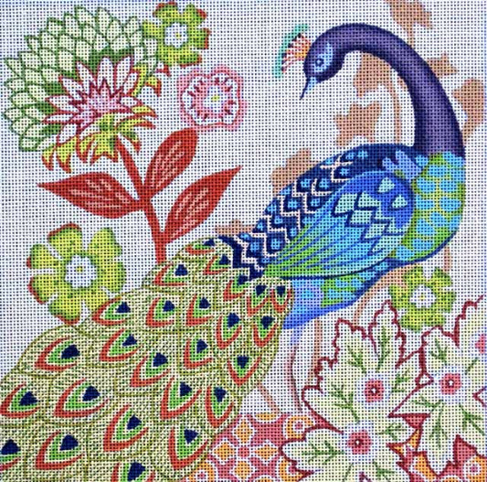 M-1599 Peacock – Red Leaves © Jennifer Brinley/Ruth Levison Designs