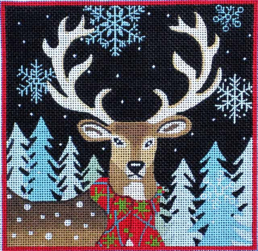 M-1600 Deer – Red Scarf © Jennifer Brinley/Ruth Levison Designs