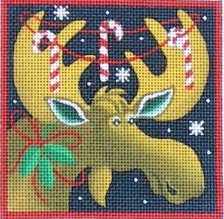 M-1604	Moose with Candy Cane © Stephanie Stouffer
