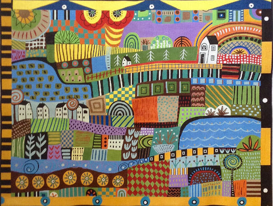 M-1756A Fall Town © Karla Gerard Rug