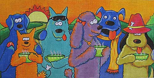 M-1904 Morning Coffee Hounds © April Murphy