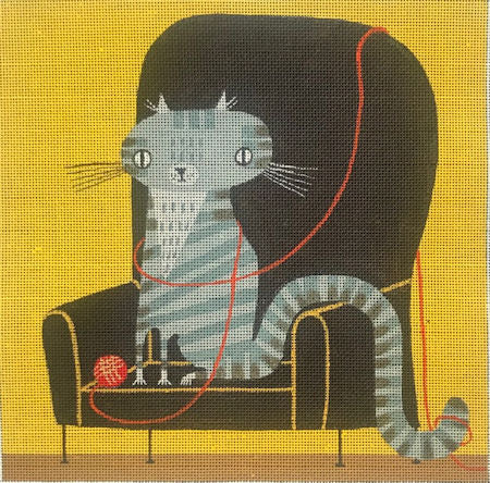 M-2087 Seated Gray Tabby © Terry Runyan