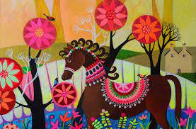 M-2192 Horse and The Birds © Sunita Khedekar