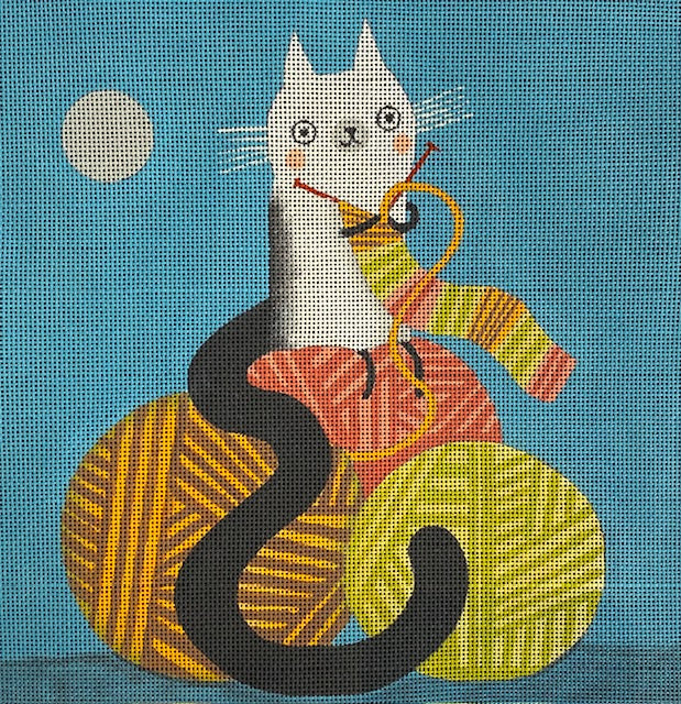 M-2219 Knitting Kitty ©Terry Runyan