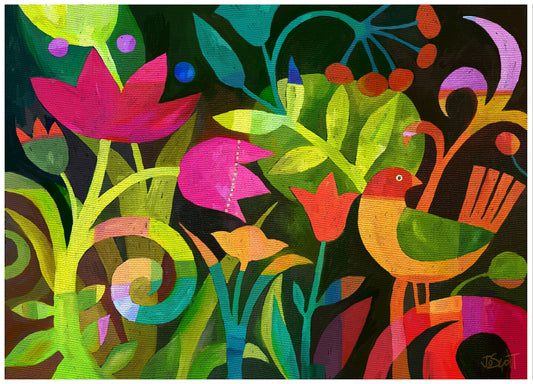 M-2225  Flowers of the Forest © Jo Scott (Rug)
