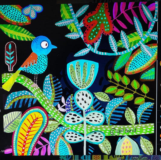 M-2229A Blue Bird of Happiness © Gill Bond