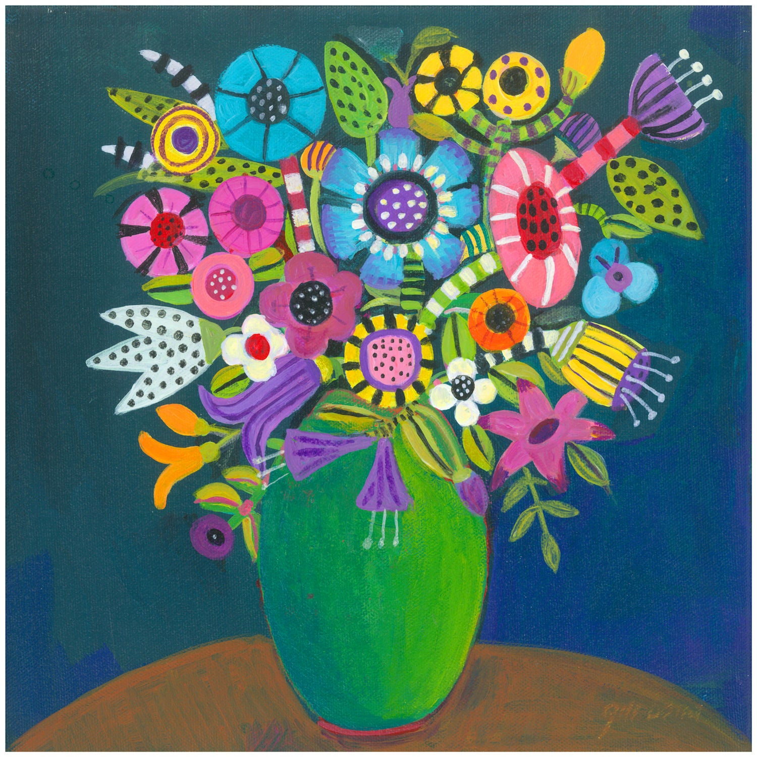 M-2232 Birthday Flowers © Gill Bond 18 Mesh