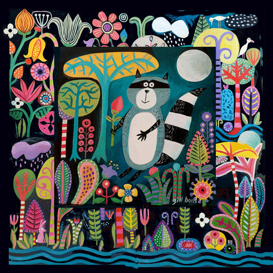 M-2239	Racoon in Love Rug © Gill Bond