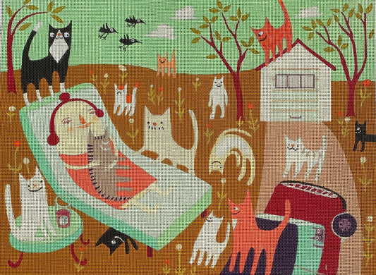 M-2262	Cat Lady Outside © Sara Pulver