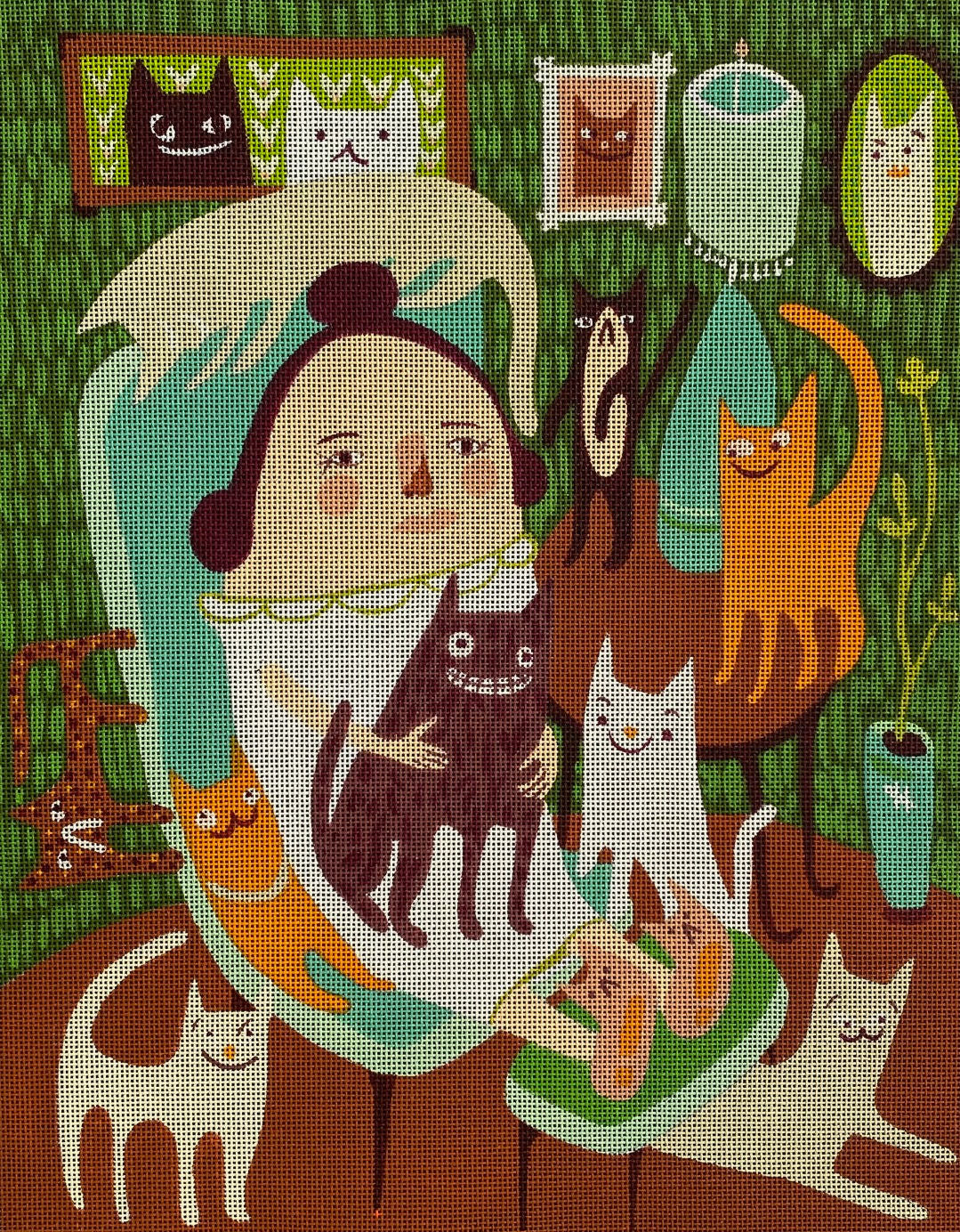 M-2266	Cat Lady Rug © Sara Pulver